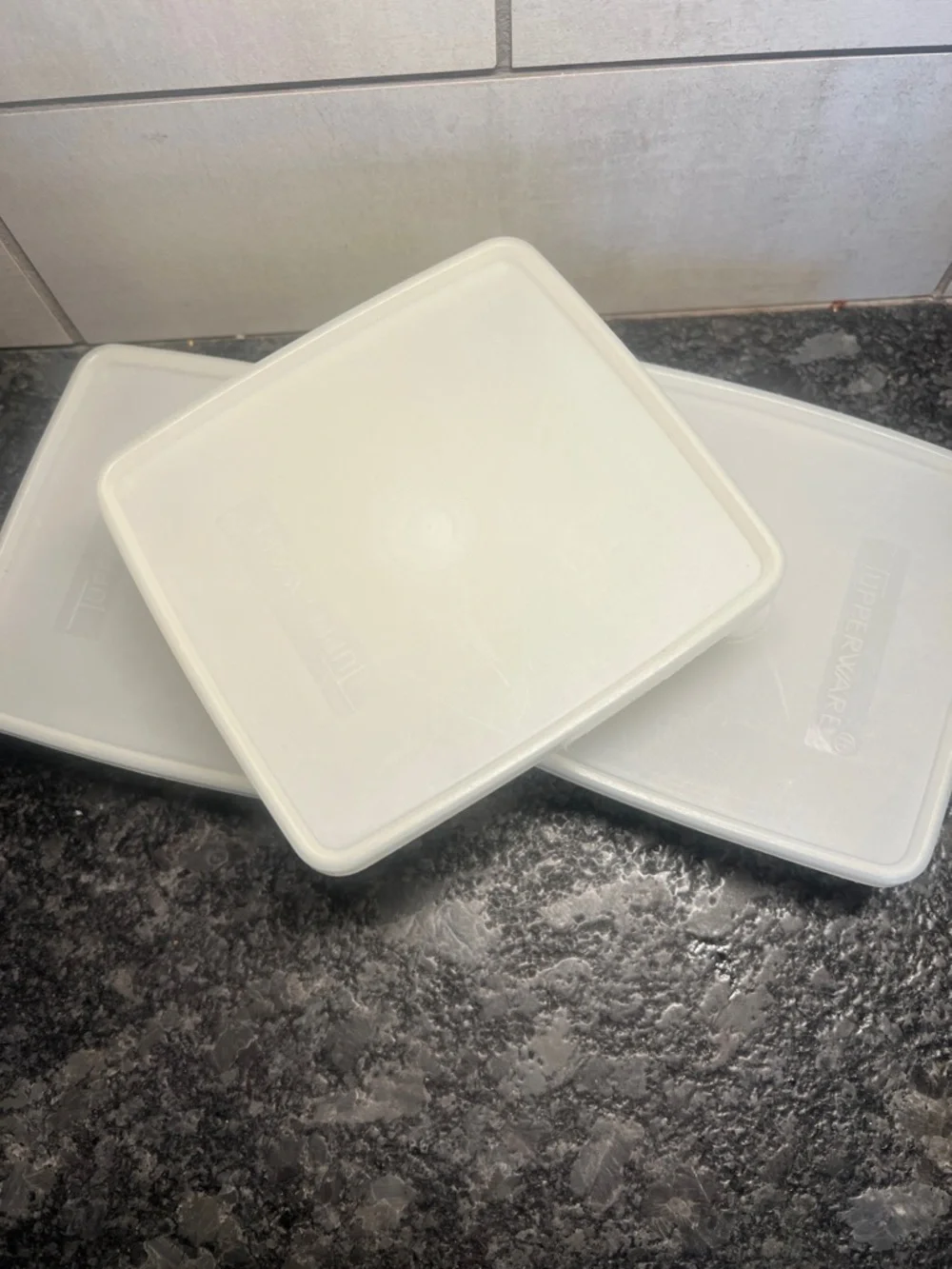 Vintage Square A Way Sandwich  keepers Plastic Food Storage Containers with lids